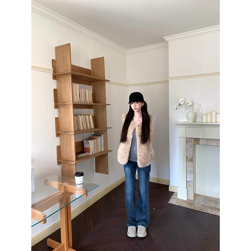 NORNLGGER蓝灰微喇叭牛仔裤女2025秋季新款显瘦修身百搭马蹄长裤