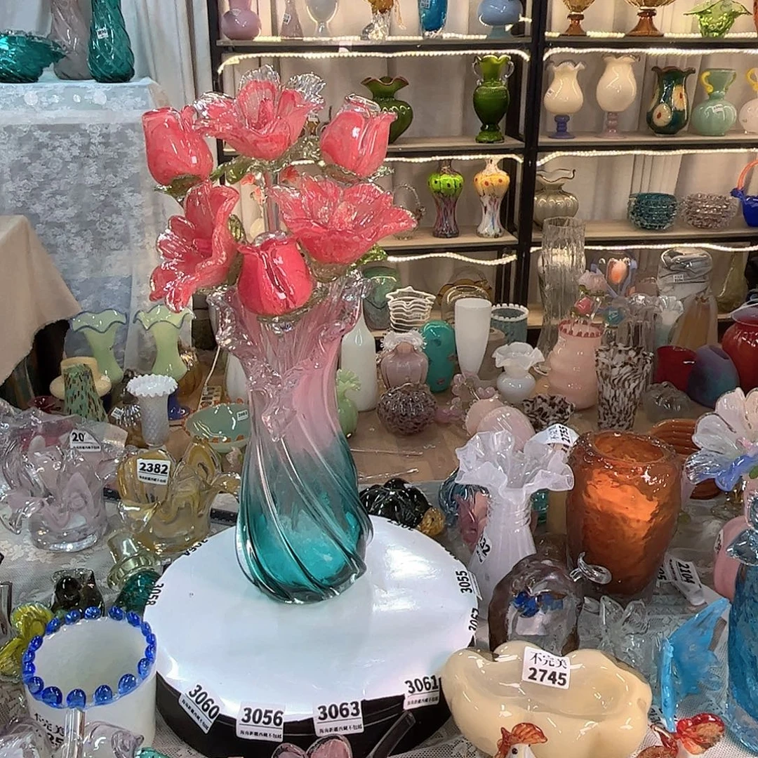 6花1瓶家悦美居琉璃摆件