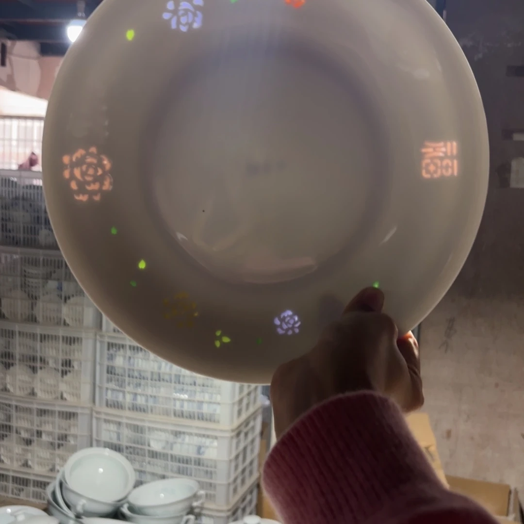 玉瓷景德镇陶瓷十英寸一个微瑕