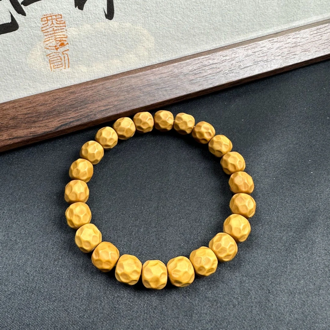 【摩手出品】黑金无相奶酪猴头核桃猴头手串微瑕