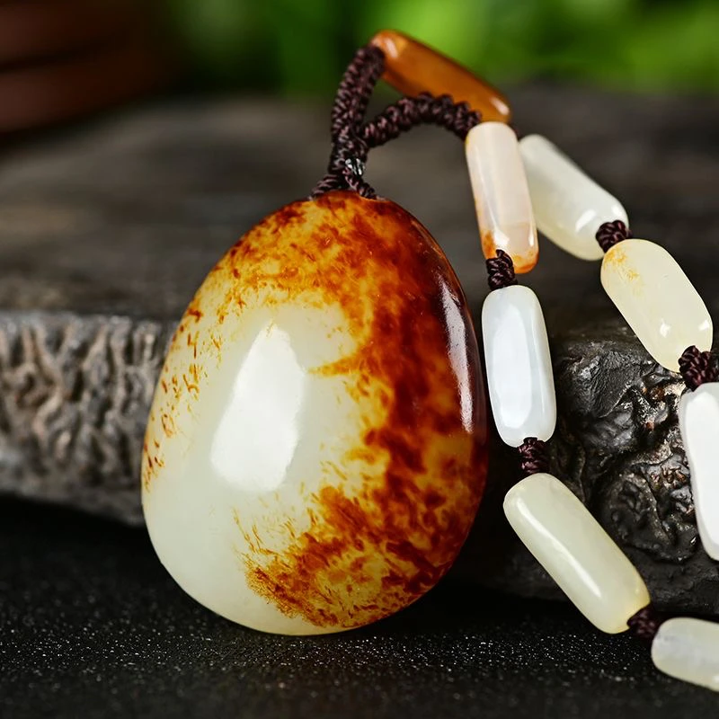 新疆和田玉原石吊坠挂件男女款 随机多样性发货