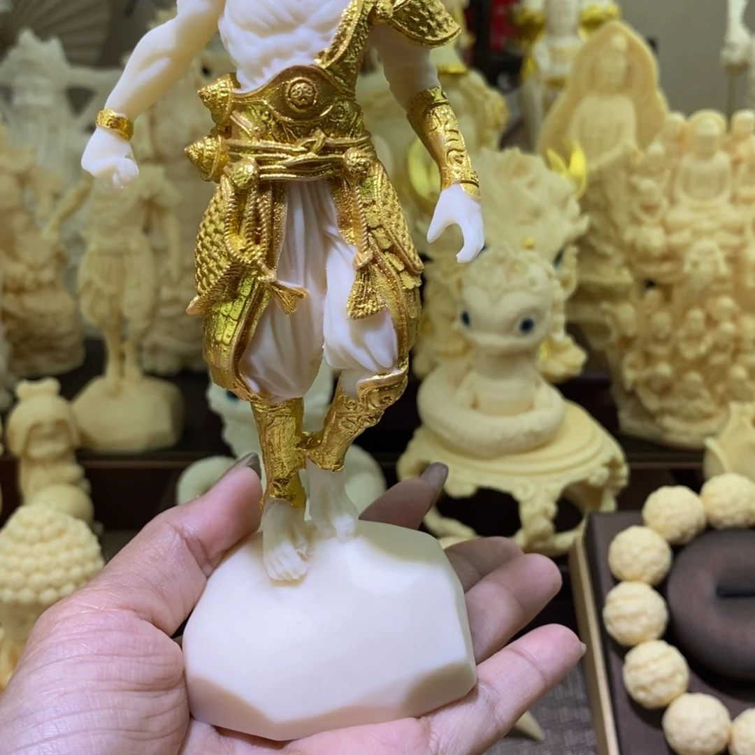 菩提根/象牙果把件象牙果描金黑神话摆件