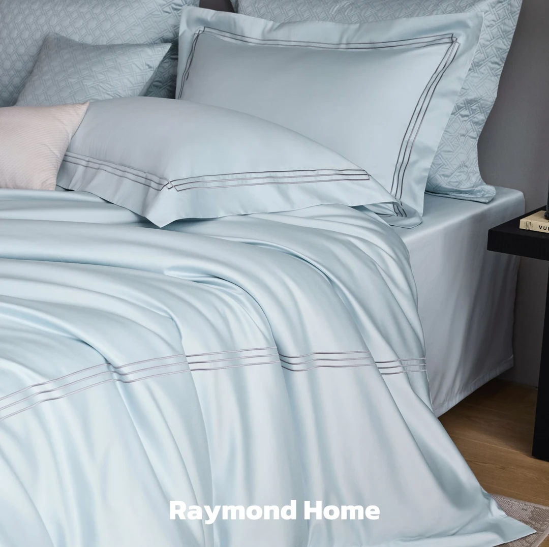 Raymond GZ94埃及棉·极简纯色刺绣高端酒店系列四季通用四件套