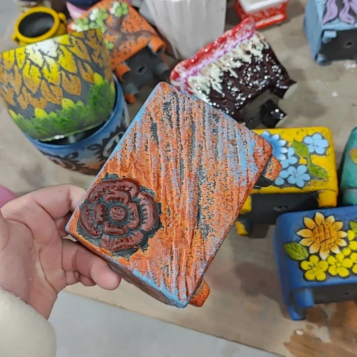 陶吸水透气的白陶花盆凑满12发货