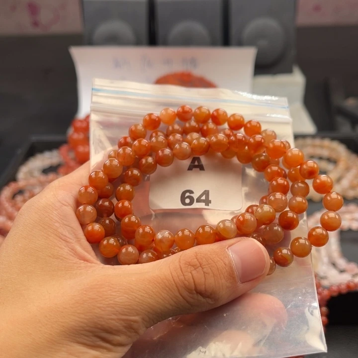 南红玛瑙未镶嵌多样性发货默认微瑕7mm
