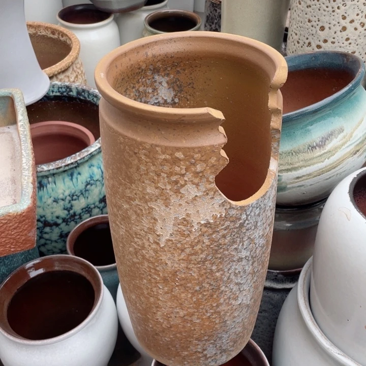 紫砂花盆0305瑕——143瑕