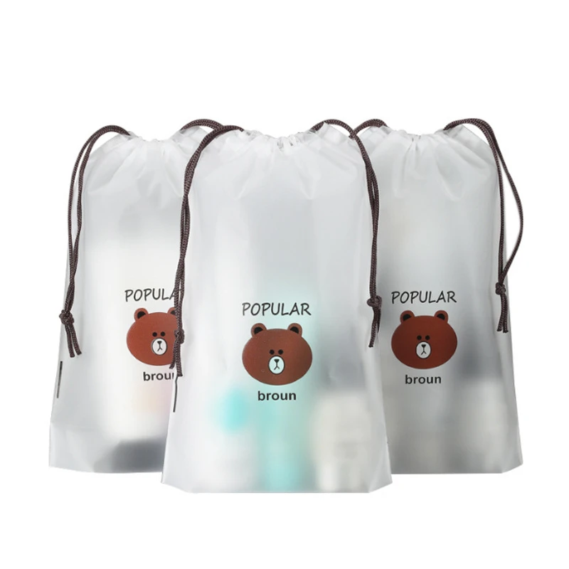 旅游衣服分装袋整理收纳玩具鞋子收纳袋防尘小熊抽绳袋