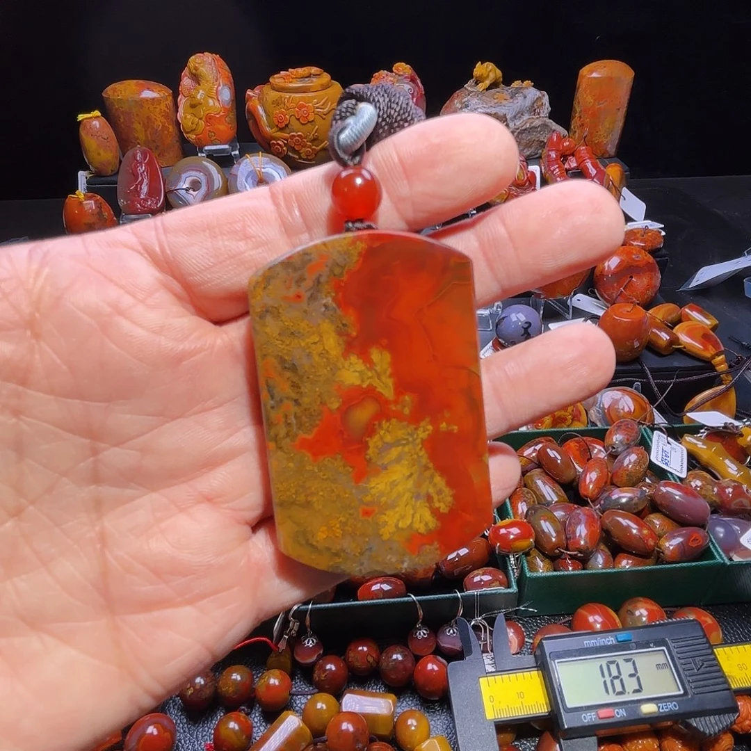 小****玛瑙/玉髓银S925镶嵌吊坠(不含链)