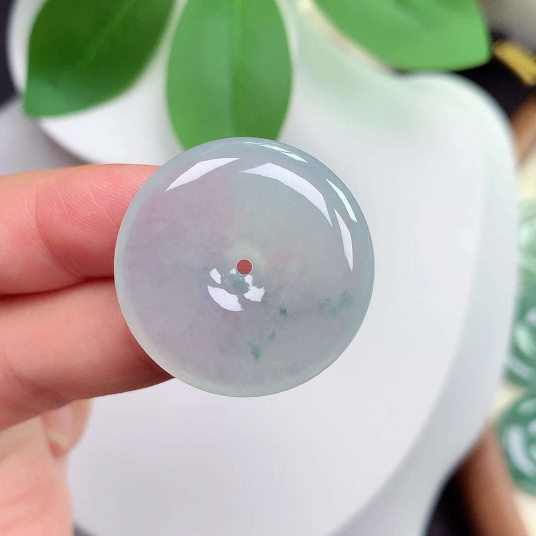 颈饰未镶嵌翡翠平安扣 27.6x5.8mm