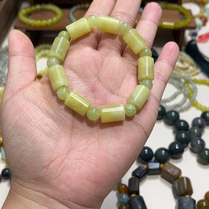 蛇纹石玉未镶嵌手链