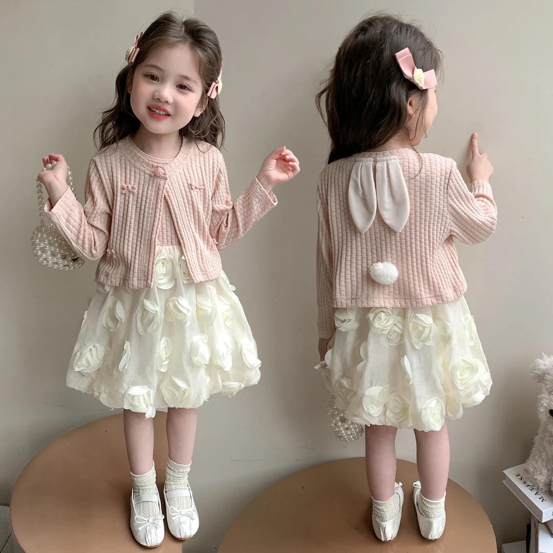 1周岁女宝宝套装儿童秋季洋气衣服洋气爆款秋装衬衫新款公主裙