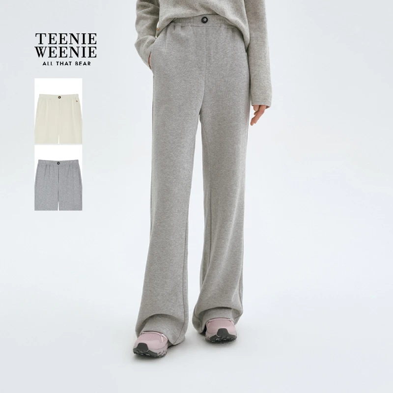 TeenieWeenie小熊女装卫裤25宽松舒适简约日常直筒裤TTTM258TW1K