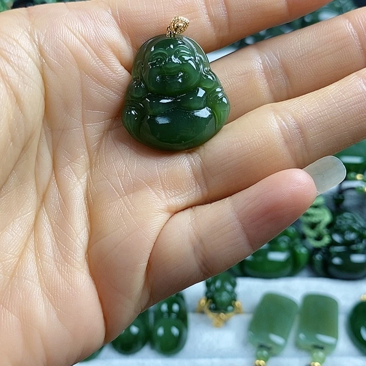 和田玉（碧玉）未镶嵌吊坠(不含链)