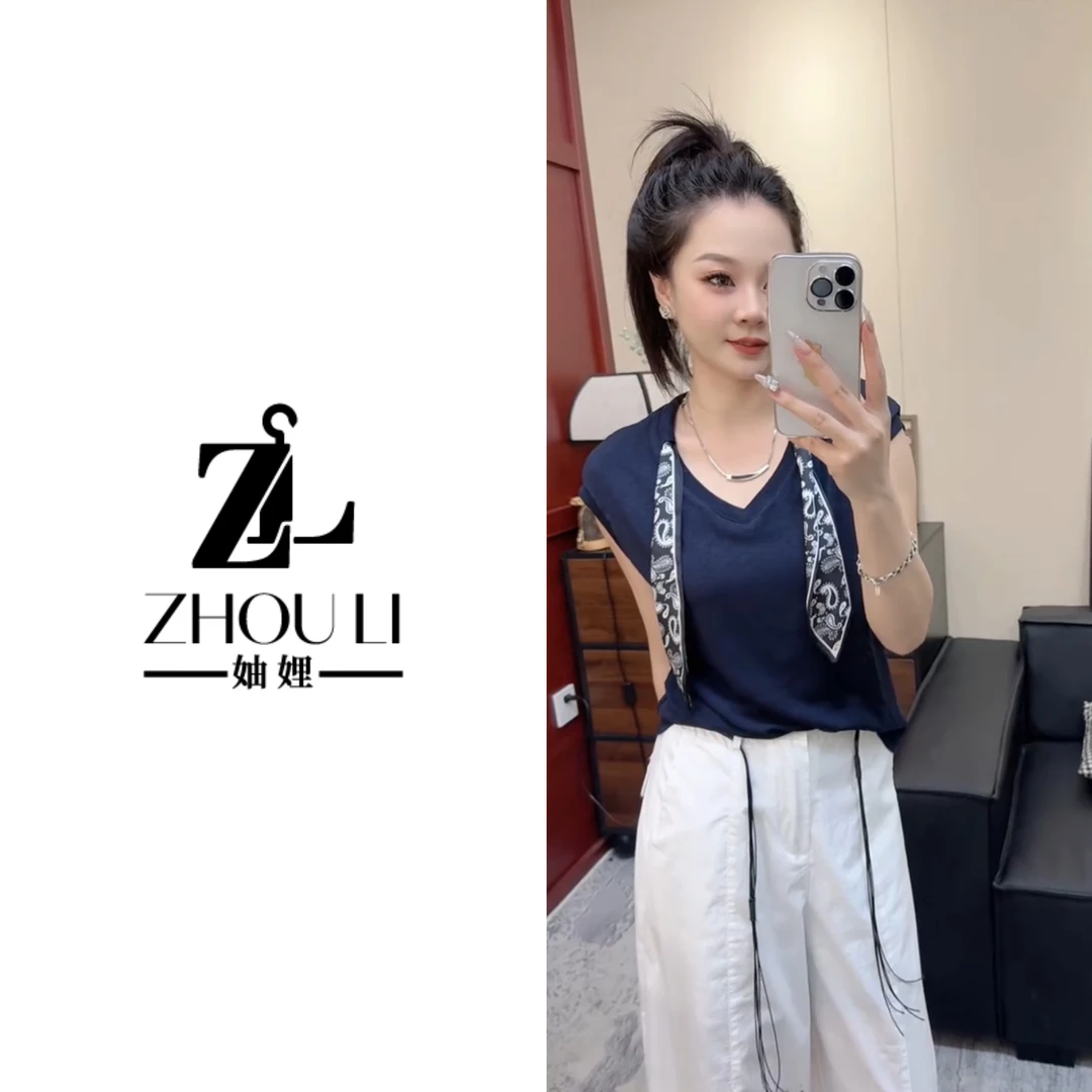 妯娌甄选【夏日随心搭】夏季新款韩系宽松休闲百搭丝巾飞飞袖上衣