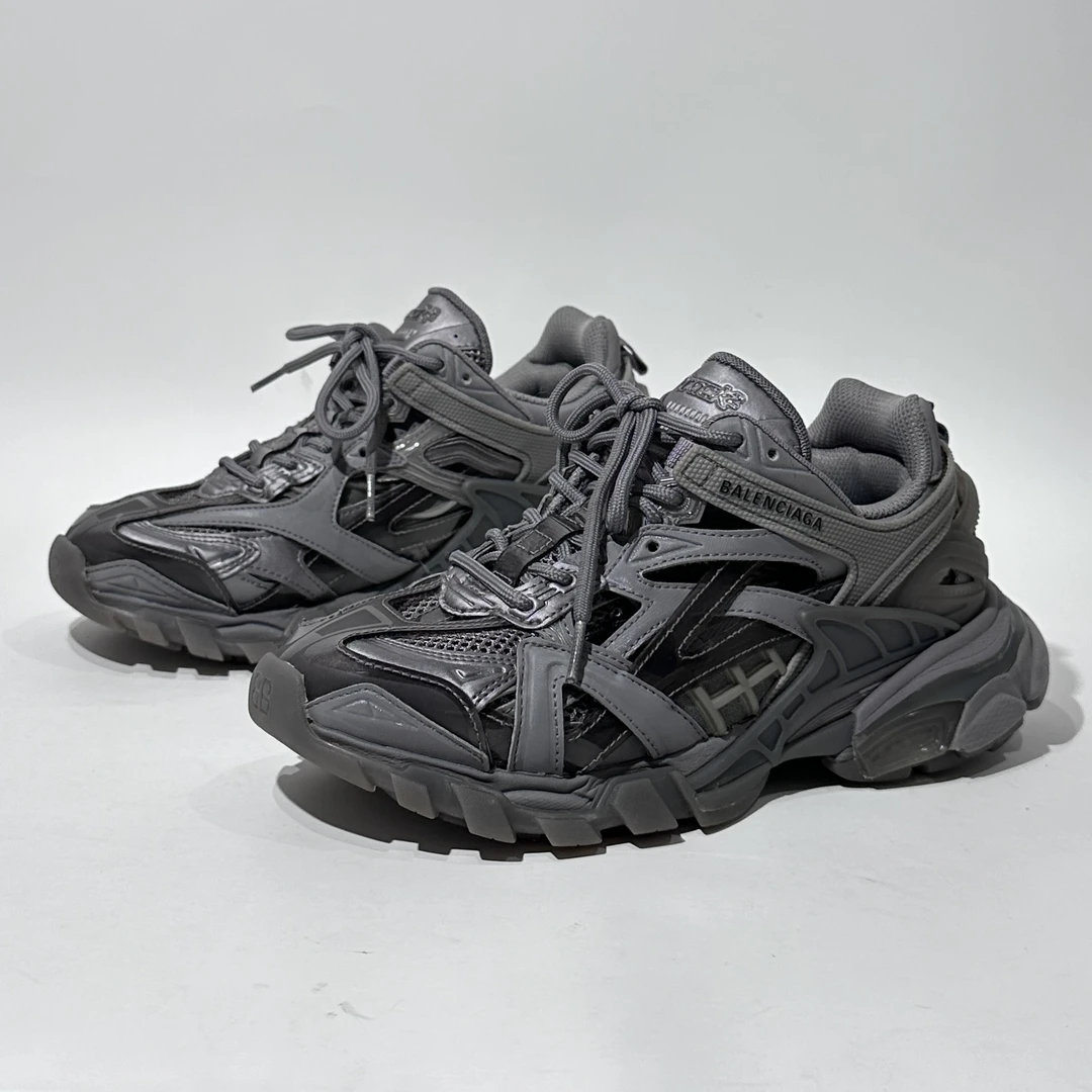 95新 Balenciaga/巴黎世家 Track2.0 37码 灰色老爹鞋/BX01742