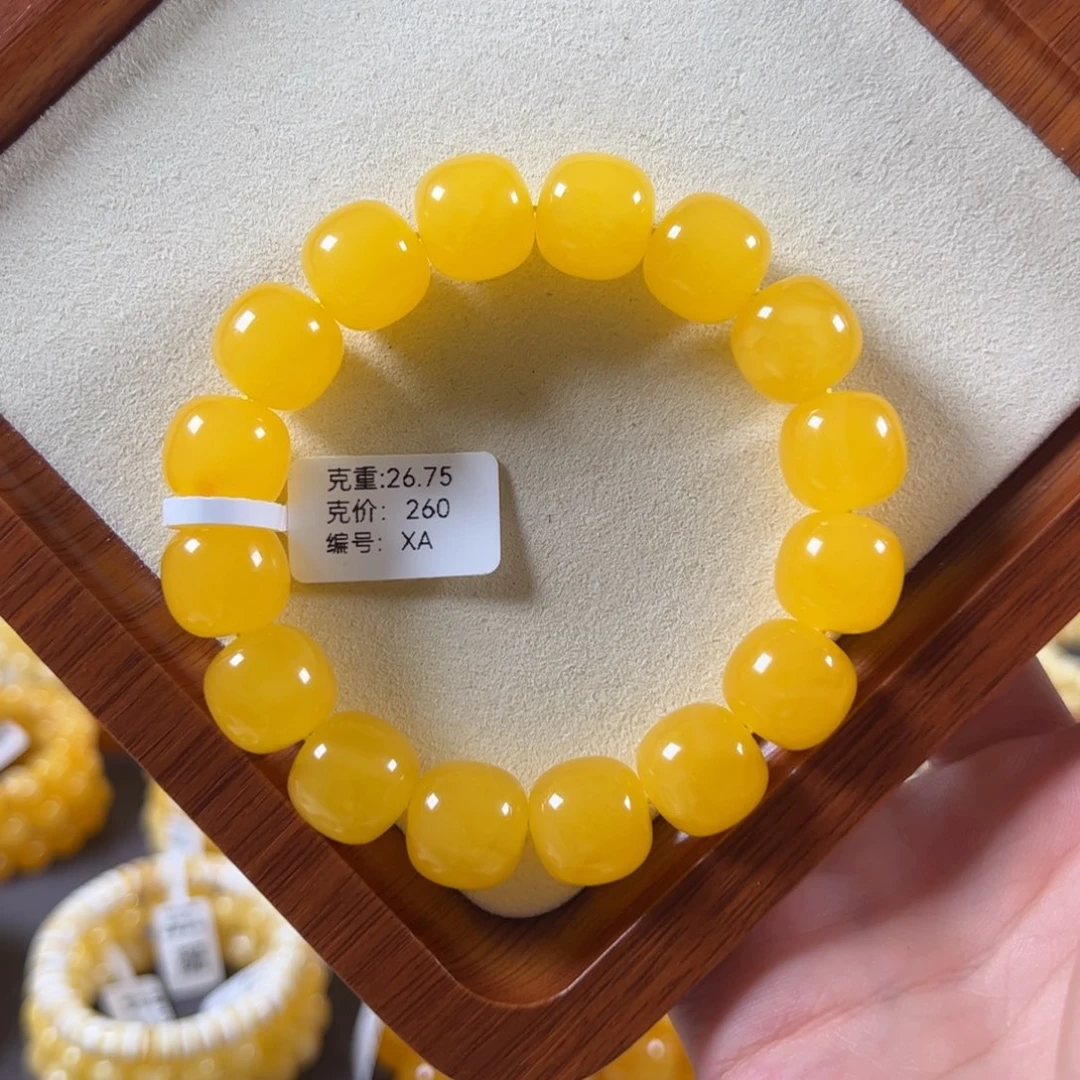 裸石蜜蜡未镶嵌14.2mm焦皮鸡油红满蜜老型xa