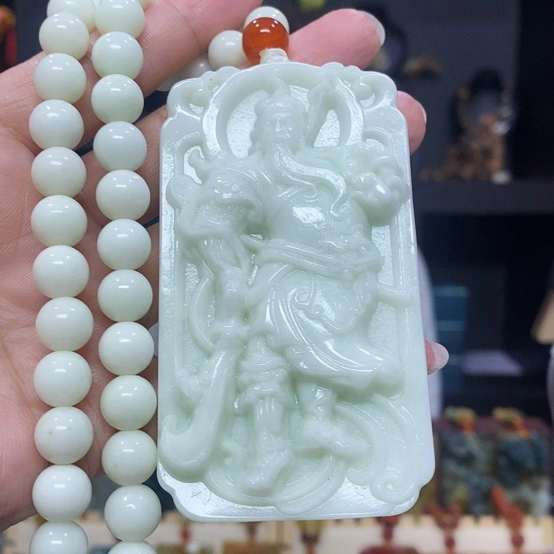 未镶嵌岫玉挂件吊坠项链