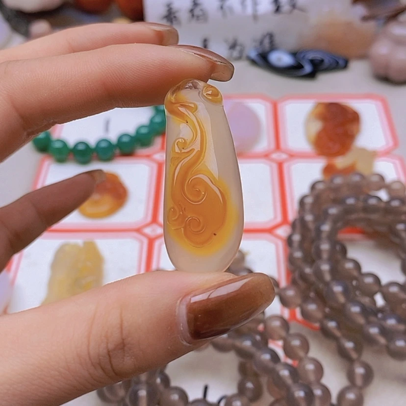 【闪购商品】未镶嵌玛瑙/玉髓珠宝半成品森*