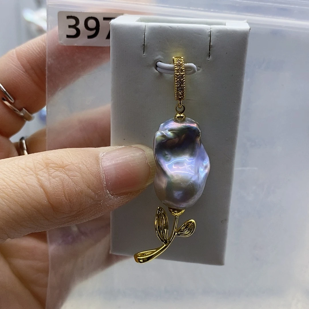 颈饰合金淡水珍珠