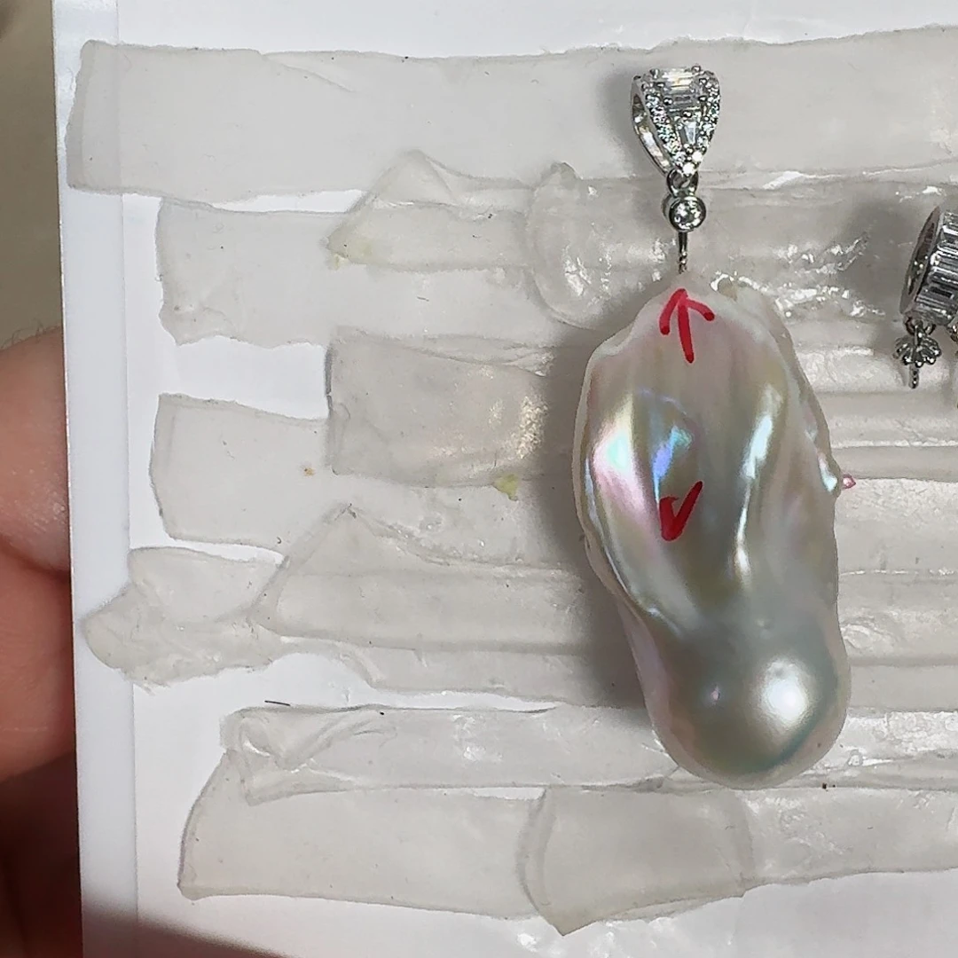 慢***慢淡水珍珠银S925镶嵌颈饰