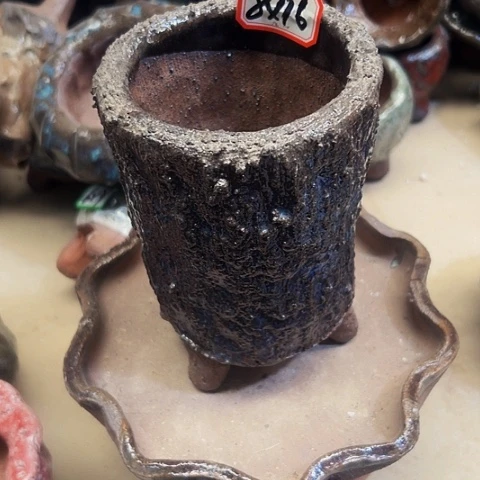 红陶粗陶花盆手工