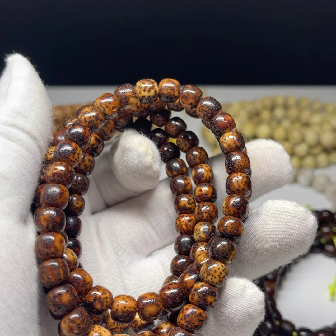 星月菩提手串某*爷8/7琥珀陈籽