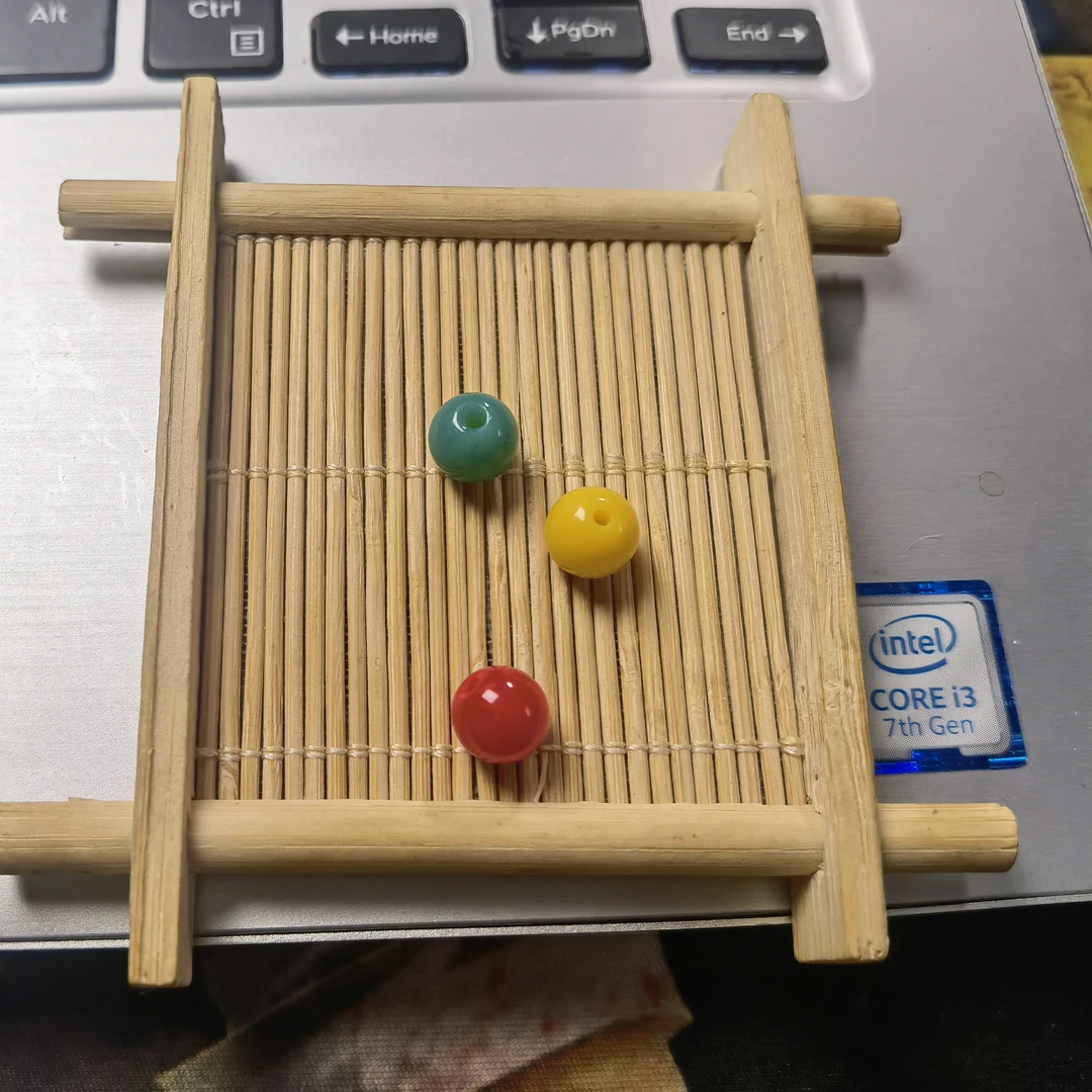 非金属玻璃吊坠 雪芭琉璃配珠一组