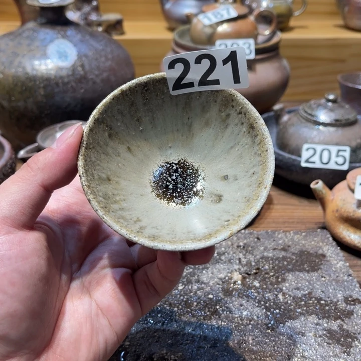 手工制作柴烧茶杯221