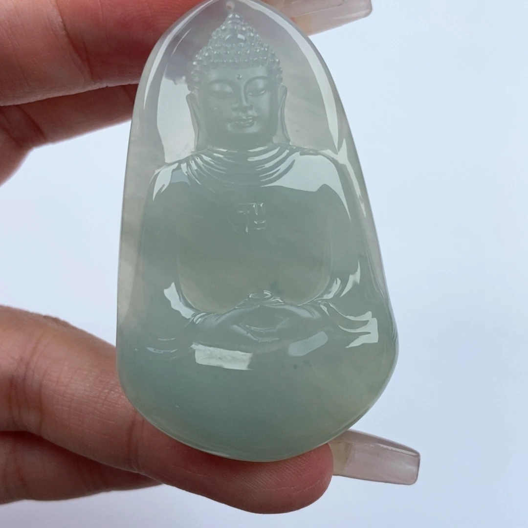 翡翠未镶嵌颈饰青*哥