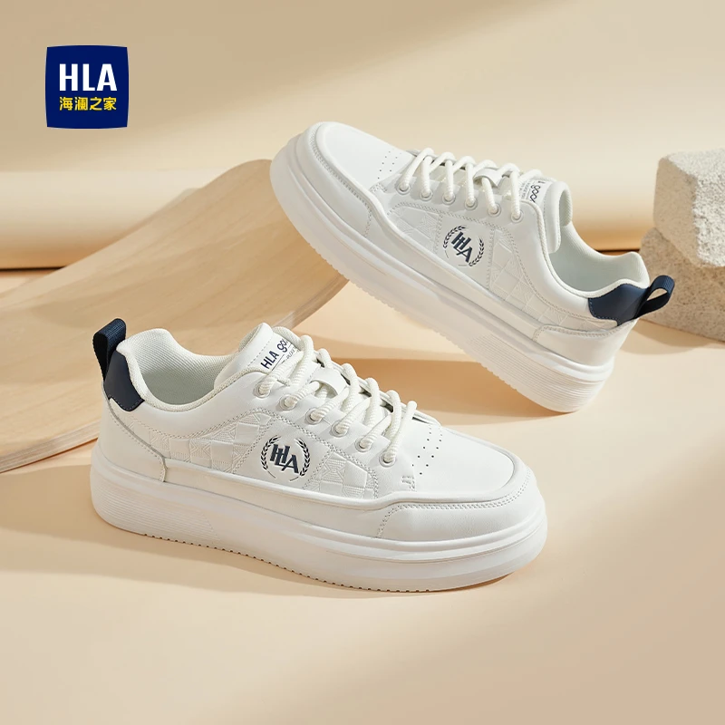 海澜之家男鞋2025秋季新款时尚增高板鞋软底休闲皮鞋潮流开车鞋男