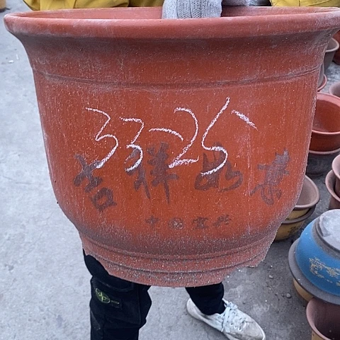 紫砂中国宜兴紫砂花盆，