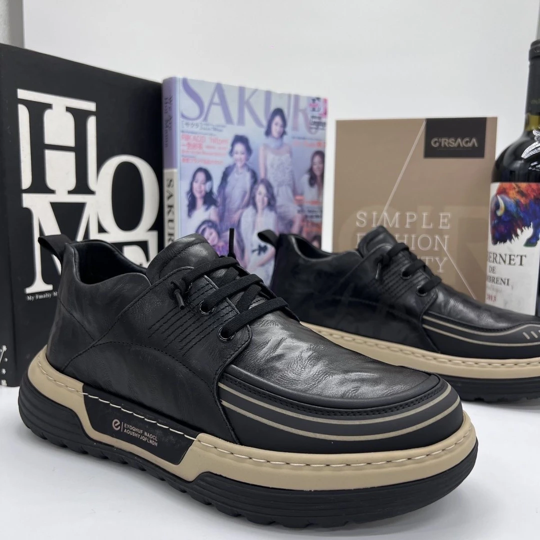 【设计师款】秋冬新款百搭潮流舒适男士时尚厚底增高男鞋休闲运动