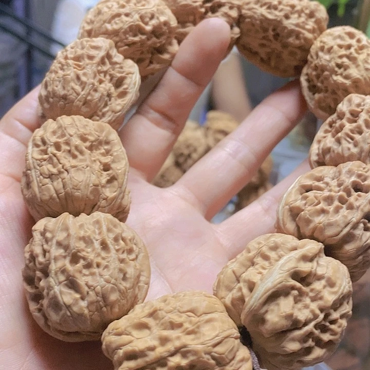 【闪购商品】文玩核桃把件33.5门墩手持黄