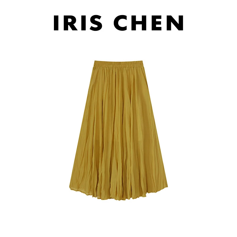 IRIS CHEN 浪花裙 2025春夏上新显瘦高腰休闲百搭半身裙25QZ233