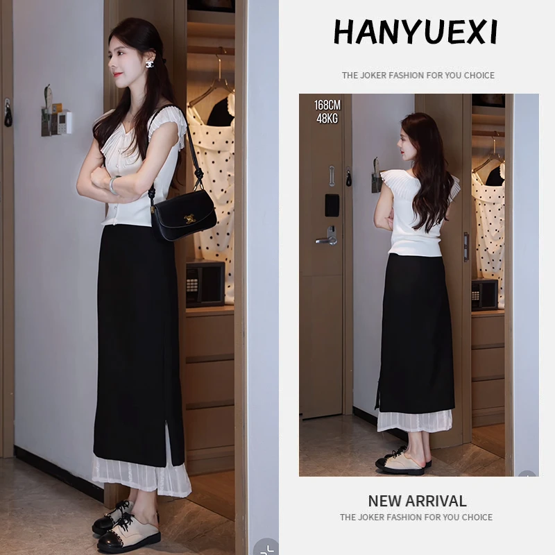 夏季一整套女装2025年新款韩版减龄气质时尚短袖上衣半身裙两件套