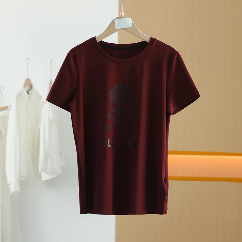 【唐长老自营】货号4708女装夏新款小众显瘦简约舒适T恤M