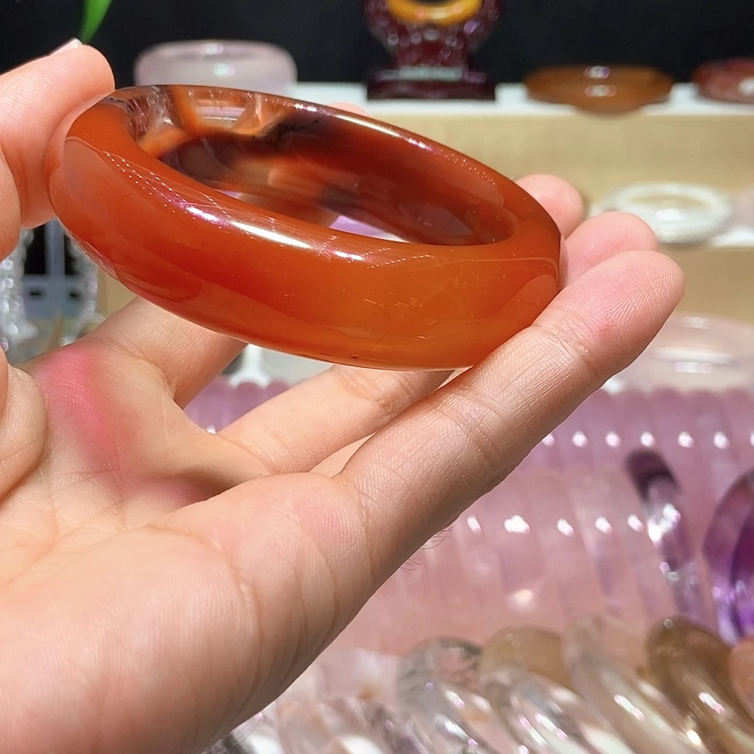 粉***线未镶嵌手镯水晶58.8圈口