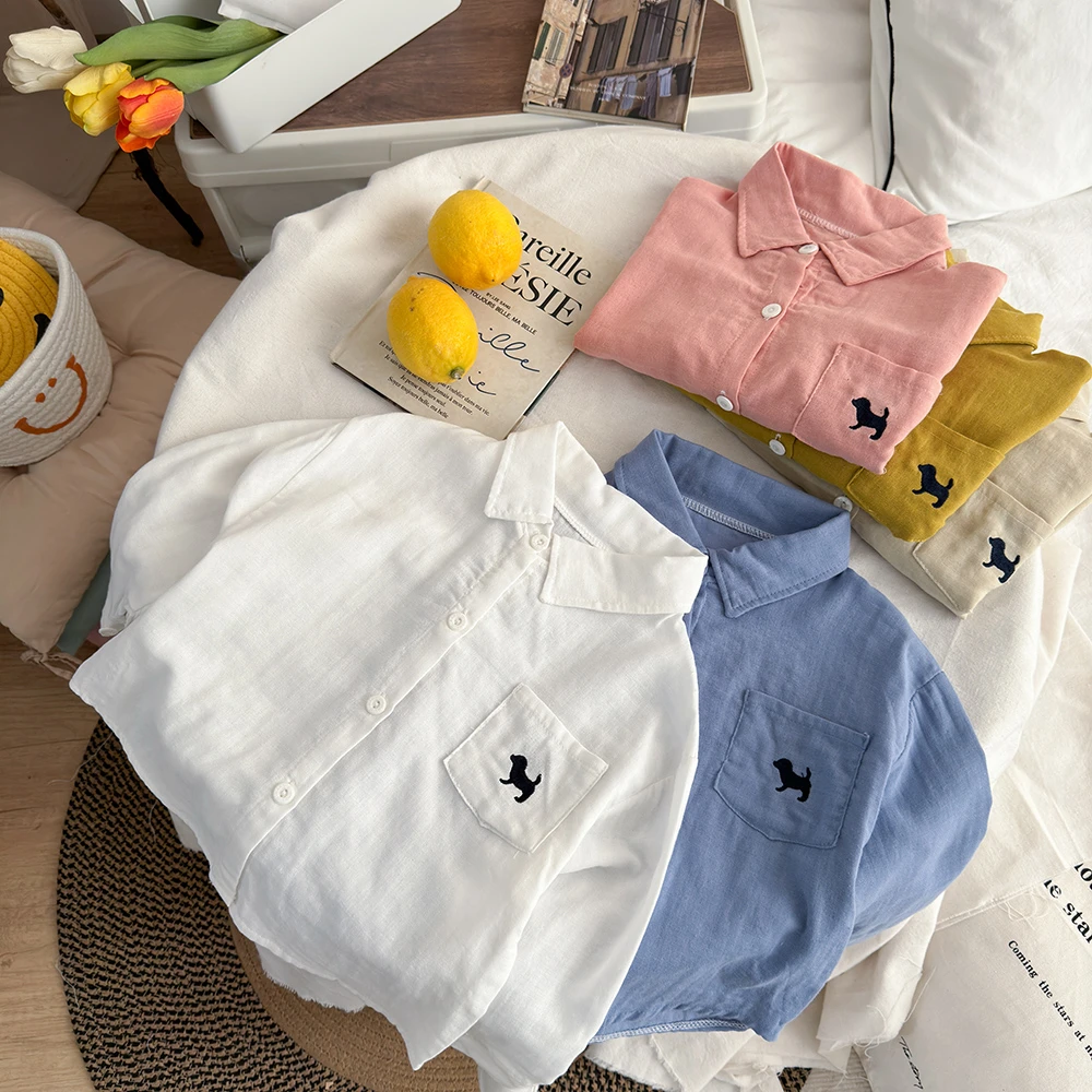 【耀火专属】儿童纯棉长袖男童休闲百搭纯色翻领春秋女童洋气POLO衫