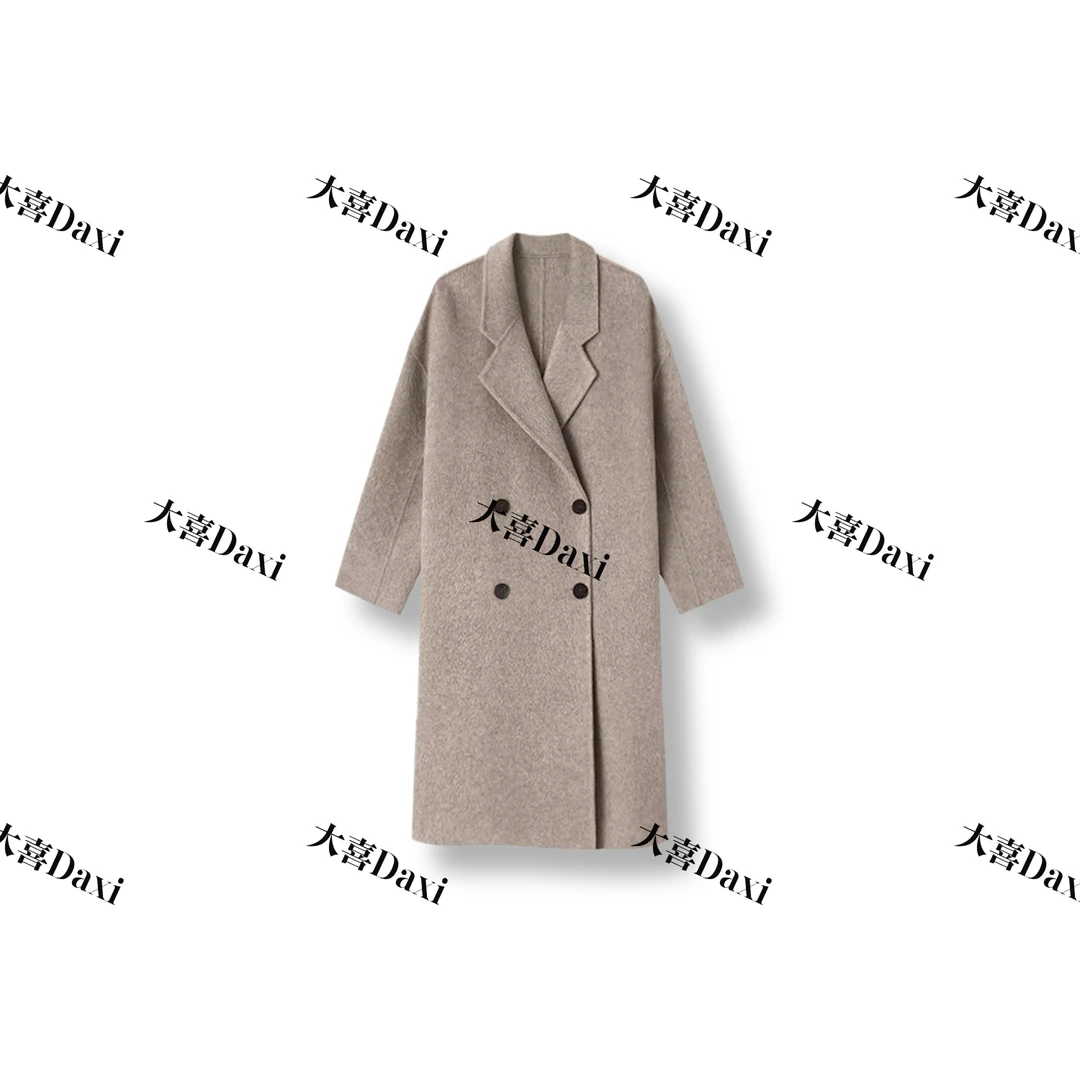 【大喜】长款毛呢外套时尚气质款大衣宽松版（25DY124-484-714)