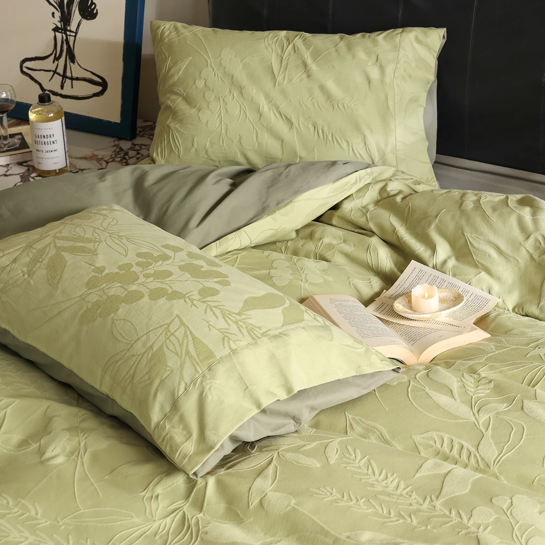 路约威格秋冬新款~A类色织提花长绒棉四件套全棉纯棉床单床上用品