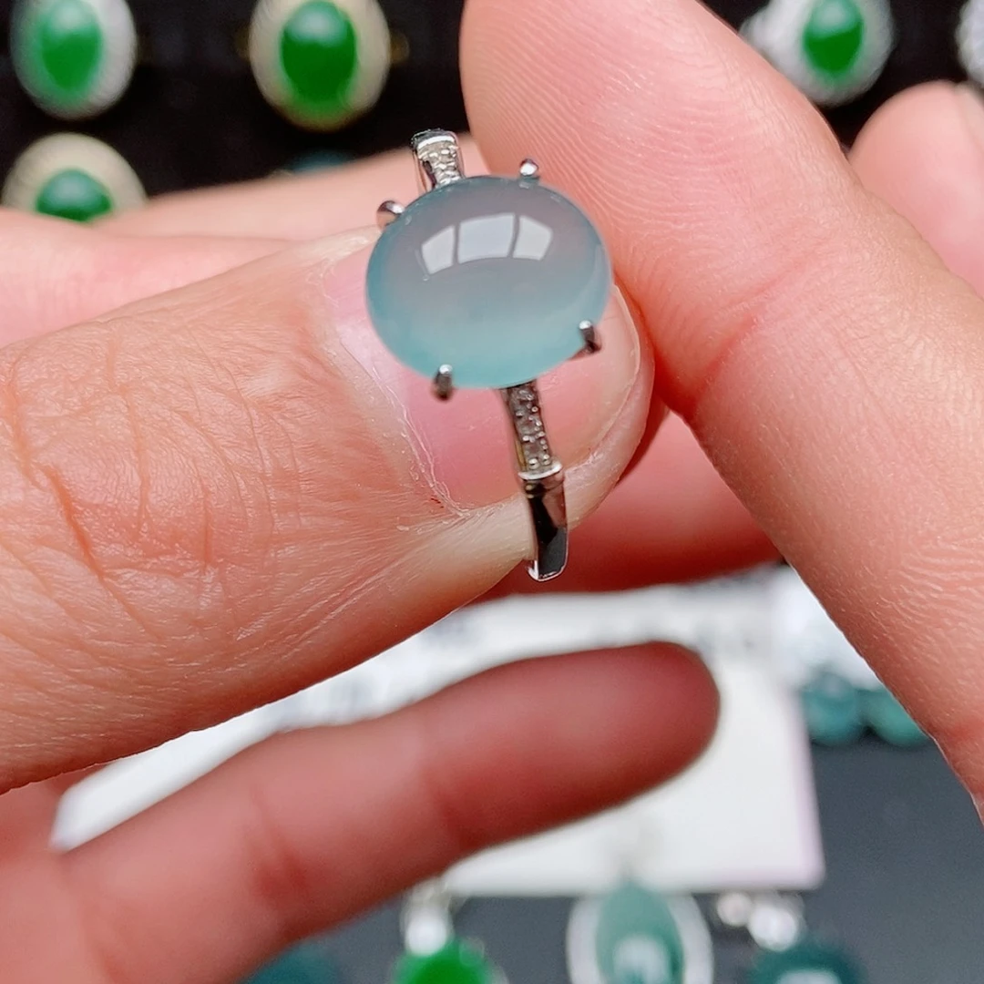 翡翠戒指银S925镶嵌82452589