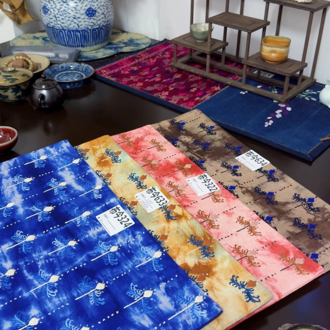 亚麻324卷草纹45×30