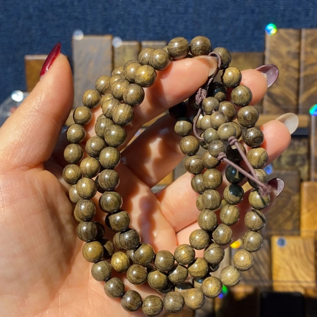 金丝楠手串/手链念**达金丝楠木小叶桢楠0.8/108颗