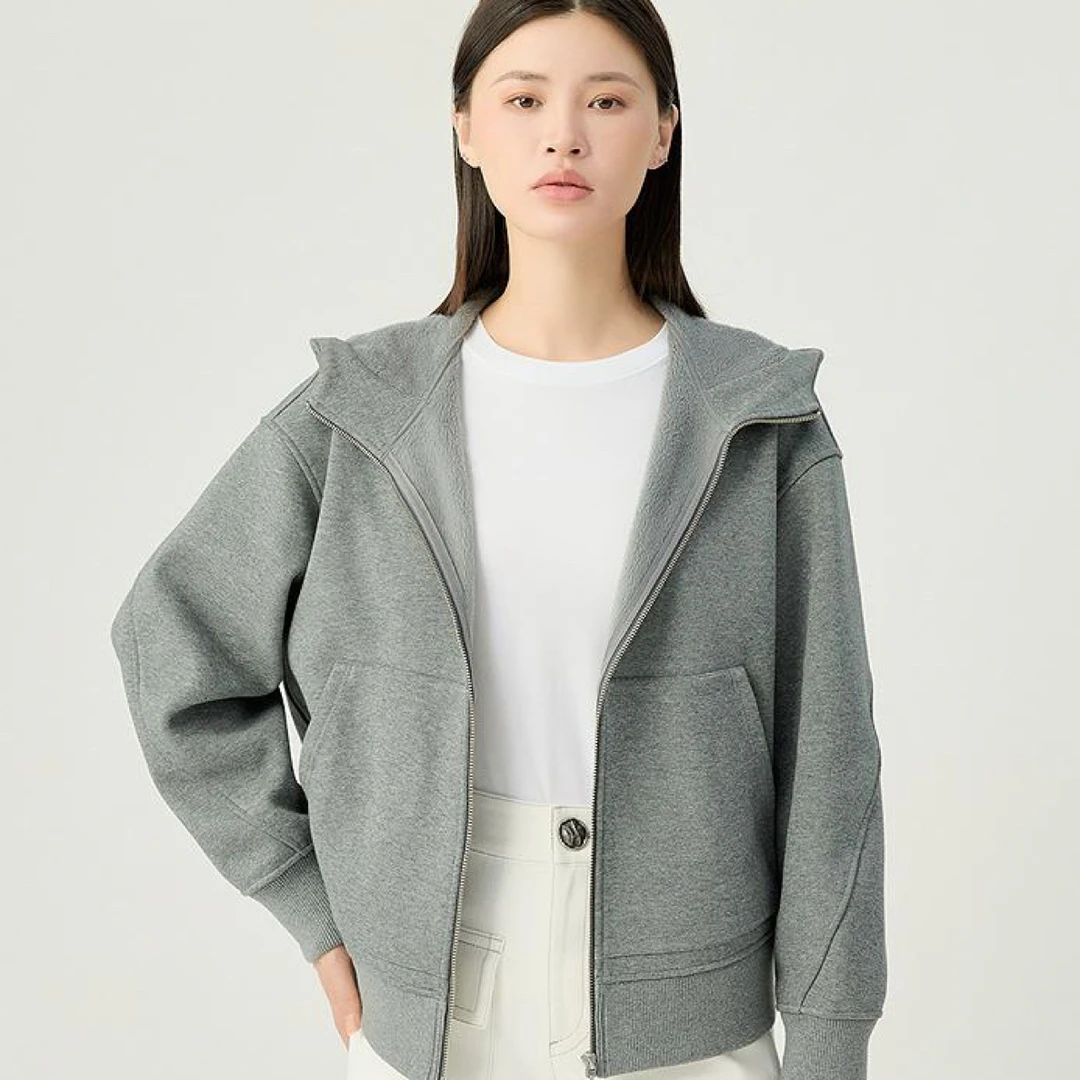 阿玛施外套短款秋冬上衣藏蓝色秋季女户外外套短外套连帽5400935