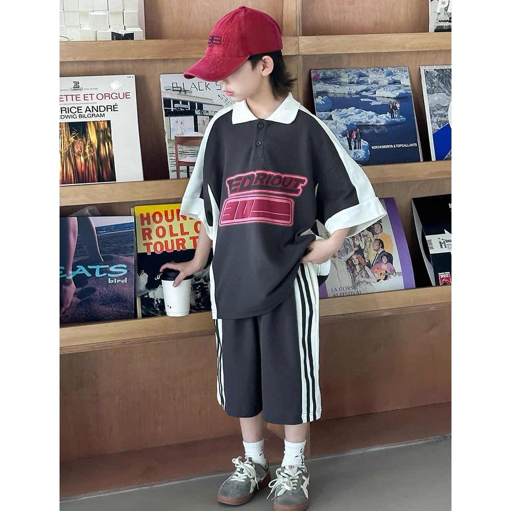 【REMAI专属】男童夏装2025新款儿童装男大童韩版POLO夏款两件套