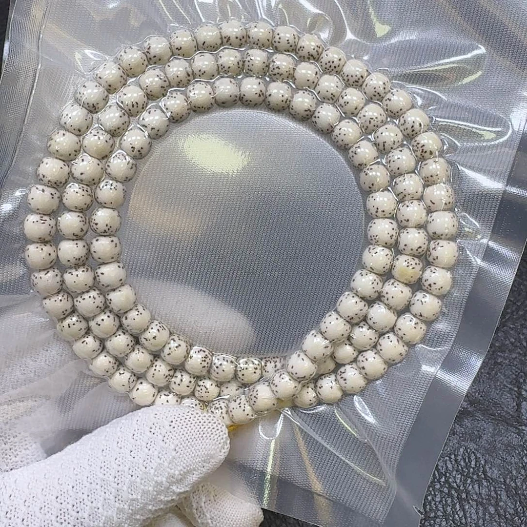 星月菩提手串8*7原生态大留白河豚