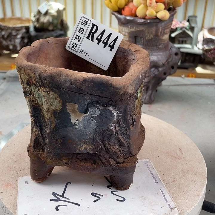 紫砂花盆景德镇陶瓷花盆444