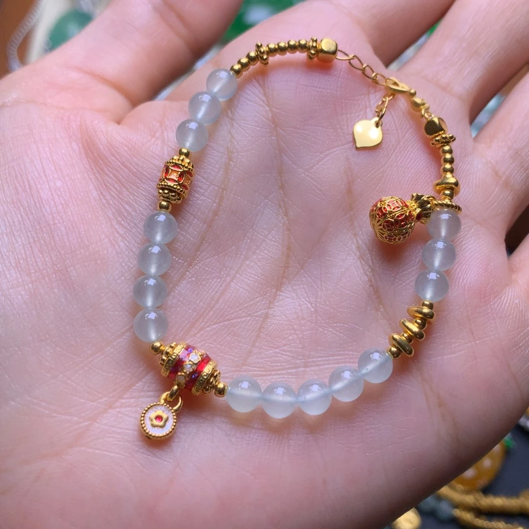 18K金镶嵌手链翡翠