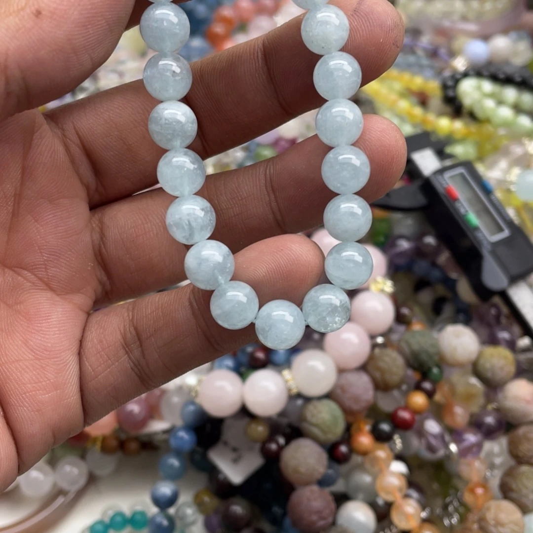 银S925镶嵌手链烟晶