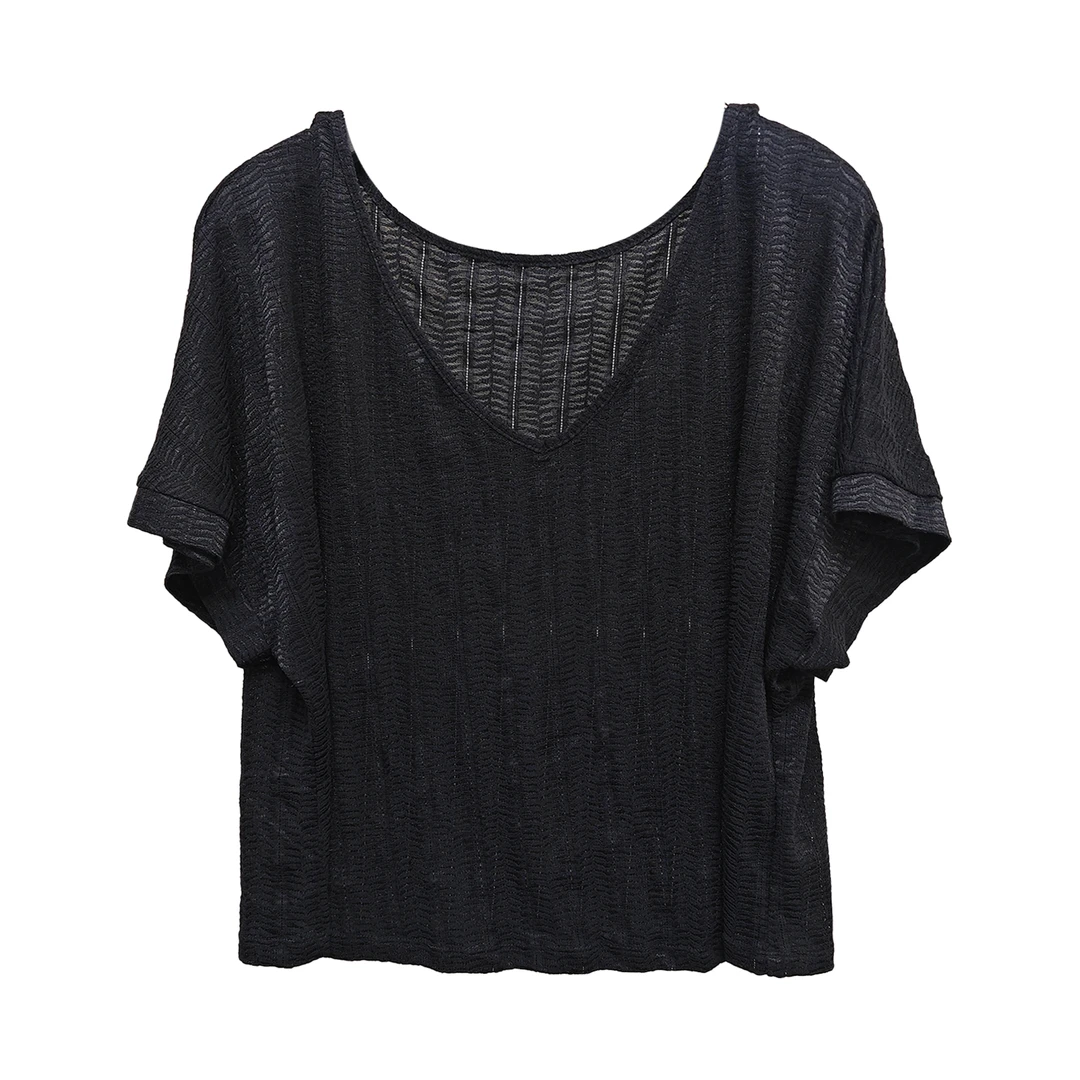 4566#时尚休闲短袖上衣